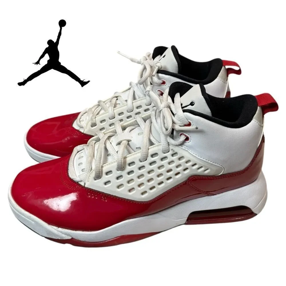 Nike Air Jordan Men's Maxin 200 White Gym Red CD6107-106 Sneakers 10